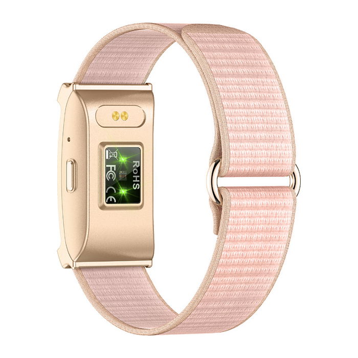 Beafon Fit 20F - Pulsera de Actividad Inteligente Impermeable IP68 con Monitor Cardíaco, Sueño, GPS y SpO2 - 25 Días Batería - Color Oro Rosa