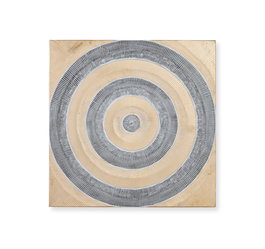 GINER Y COLOMER Cabecero MDF Dorado y Marrón 120 cm, Panel Decorativo Artesanal, 120x120x3 cm