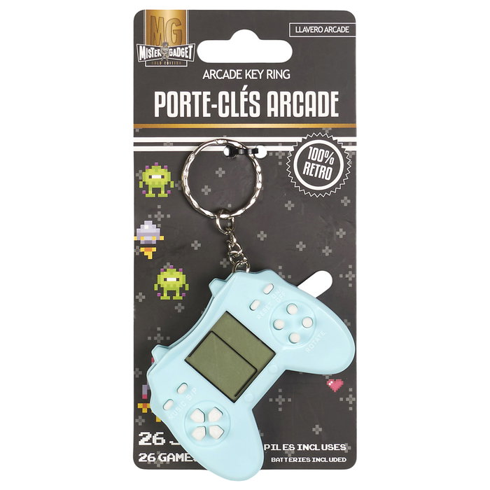 Mister Gadget Llavero Mando Arcade 26 Juegos Malva Verde Agua