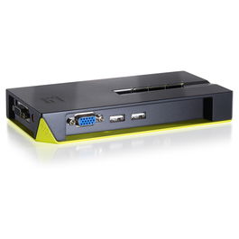 Level One Switch KVM 4-Fach VGA + 2xUSB, Resolución 2048 x 1536 Pixeles, Negro/Verde