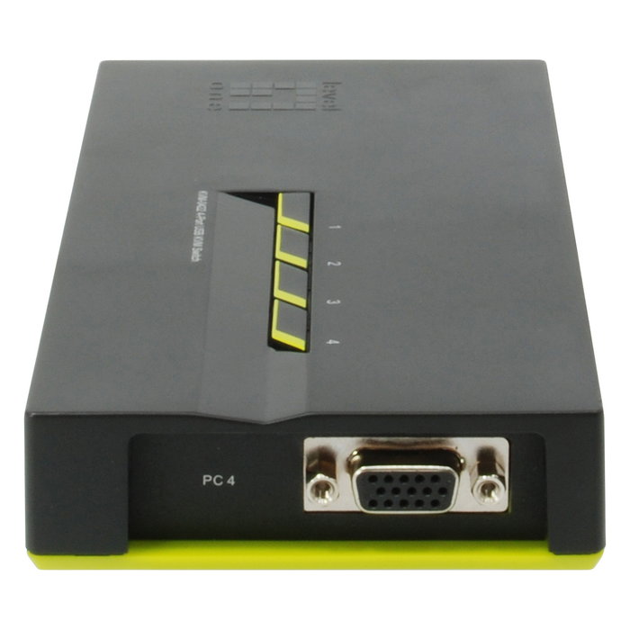 Level One KVM-0422 Switch KVM de 4 puertos VGA y 2xUSB