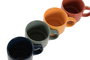 DKD Home Decor Taza Vintage Porcelana New Bone Azul Verde 6.5 x 7 x 9 cm (12 Unidades) 150ml