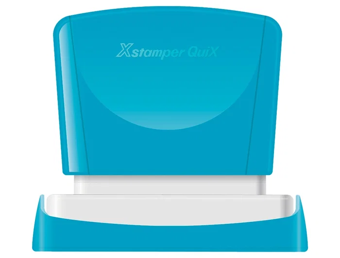 X'stamper Sello Quix Personalizable Color Azul Medidas 13x49 mm Q-13