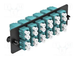 DeLOCK LWL Adapter Panel LC Duplex OM4 12 Port aqua