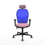 PIQUERAS Y CRESPO Silla de oficina Jorquera con mecanismo Sincro/Traslack Rosa y Azul