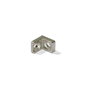 Emuca Lote de 50 escuadras de unión para muebles, 20.5x20.7mm, 2 agujeros, Zamak, Niquelado