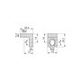 Emuca Lote de 50 escuadras de unión para muebles, 20.5x20.7mm, 2 agujeros, Zamak, Niquelado