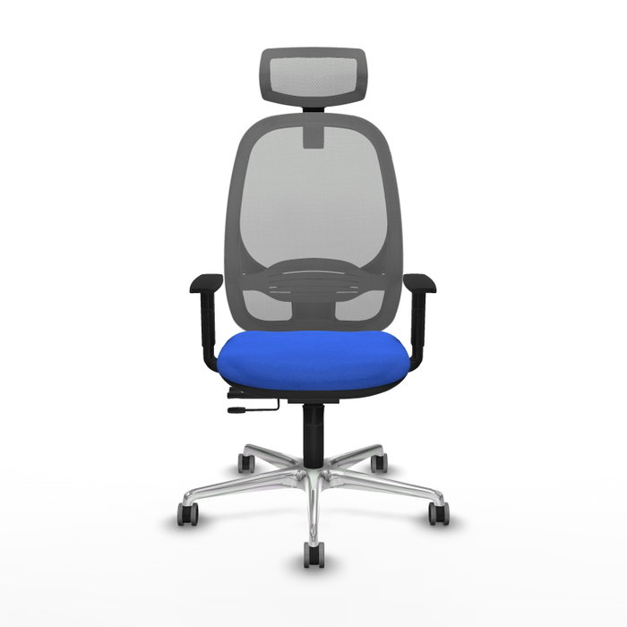 PIQUERAS Y CRESPO Silla de oficina Cilanco Azul y Gris con mecanismo Sincro/Traslack