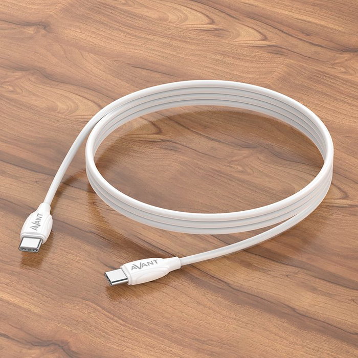 AVANT CONNECT Cable USB Tipo C a Tipo C, Carga Rápida 3A, 60W PD para Cargador Móvil, Tableta, Laptop