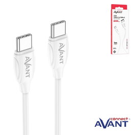 AVANT CONNECT Cable USB Tipo C a Tipo C, Carga Rápida 3A, 60W PD para Cargador Móvil, Tableta, Laptop