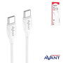 AVANT CONNECT Cable USB Tipo C a Tipo C, Carga Rápida 3A, 60W PD para Cargador Móvil, Tableta, Laptop