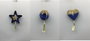 DKD Home Decor Decoración Colgante Poliéster 14x4x14 Surtido 3 Modelos Azul y Dorado
