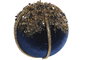 DKD Home Decor Decoración Colgante Poliéster 14x4x14 Surtido 3 Modelos Azul y Dorado