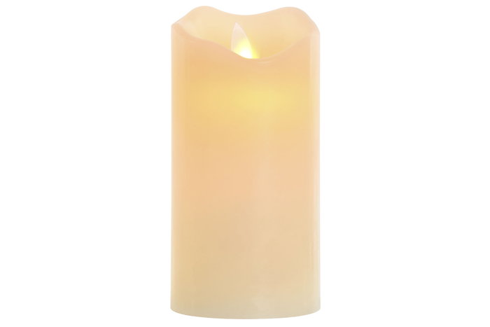 DKD Home Decor Vela LED de Cera Parafina Crema 7,5x7,5x15 cm (Pack de 16)