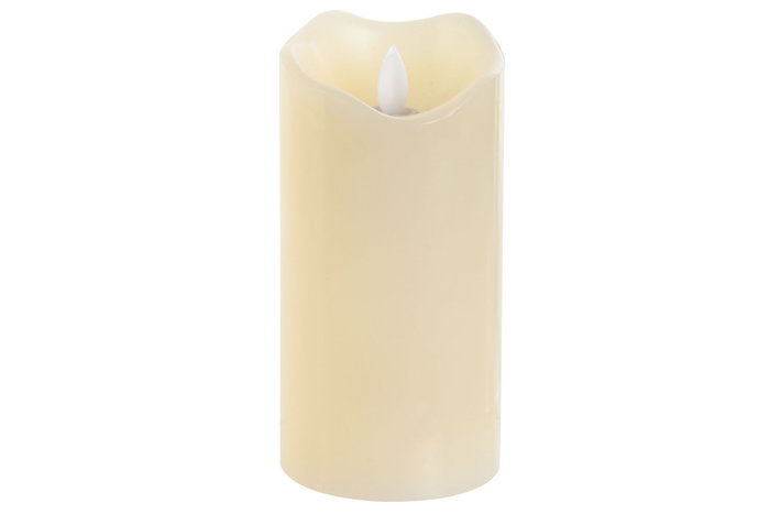 DKD Home Decor Vela LED de Cera Parafina Crema 7,5x7,5x15 cm (Pack de 16)