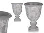 Ibergarden Copa Cemento Gris Grande Hojas 17.5x17.5x25 cm (Set de 6)