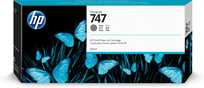 HP Cartucho de tinta 747 Gris 300 ml