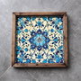 Aberto Design REF051 Bandeja de Madera Maciza con Impresión UV, 35 x 35 x 4 cm