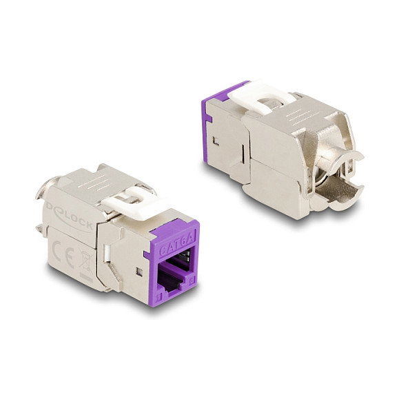 DeLOCK 88121 Módulo Keystone RJ45 hembra a LSA Cat.6A montaje sin herramientas violeta (10 piezas) DeLOCK 88121 Módulo Keystone RJ45 hembra a LSA Cat.6A montaje sin herramientas violeta (10 piezas)