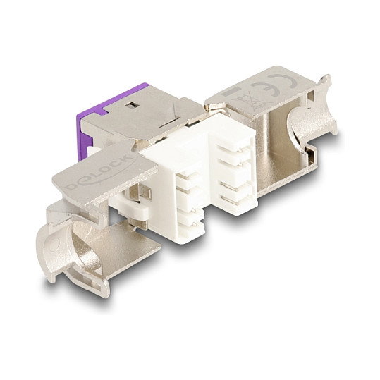 DeLOCK 88121 Módulo Keystone RJ45 hembra a LSA Cat.6A montaje sin herramientas violeta (10 piezas) DeLOCK 88121 Módulo Keystone RJ45 hembra a LSA Cat.6A montaje sin herramientas violeta (10 piezas)