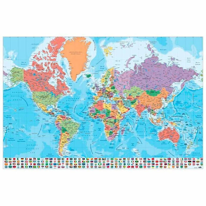 ERIK Mapa del Mundo Físico/Político 61x91,5 cm