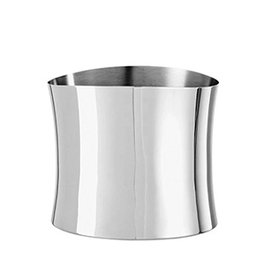 Sambonet Bamboo Cubo Champagne Oval - Cubo enfriador para 2 botellas, acero inoxidable, 24 x 19.5 x 20.3 cm