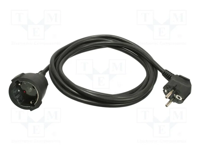 AS SCHWABE Prolongador de alimentación H05VV-F 3G1,5mm2 3m negro AS SCHWABE Prolongador de alimentación H05VV-F 3G1,5mm2 3m negro