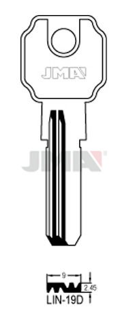 JMA Llaves de Seguridad Latón Modelo LIN-19D JMA Llaves de Seguridad Latón Modelo LIN-19D