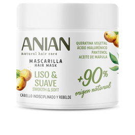 Anian Mascarilla de Queratina Vegetal Liso y Suave 350 ml - Reparadora, Nutritiva e Hidratante, Apta para Cabello Indisciplinado, con Ingredientes Naturales, Vegano