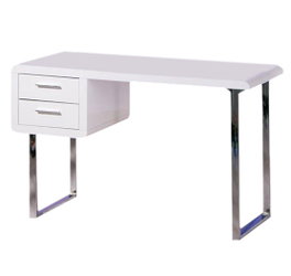 DKD Home Decor Escritorio Moderno Blanco Plateado 120x55x76 cm