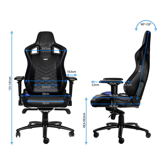 Noblechairs EPIC Gaming Stuhl negro/azul