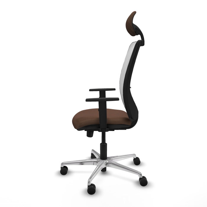 PIQUERAS Y CRESPO Silla de oficina Zulema con mecanismo Sincro/Traslack Marrón y Blanco PIQUERAS Y CRESPO Silla de oficina Zulema con mecanismo Sincro/Traslack Marrón y Blanco