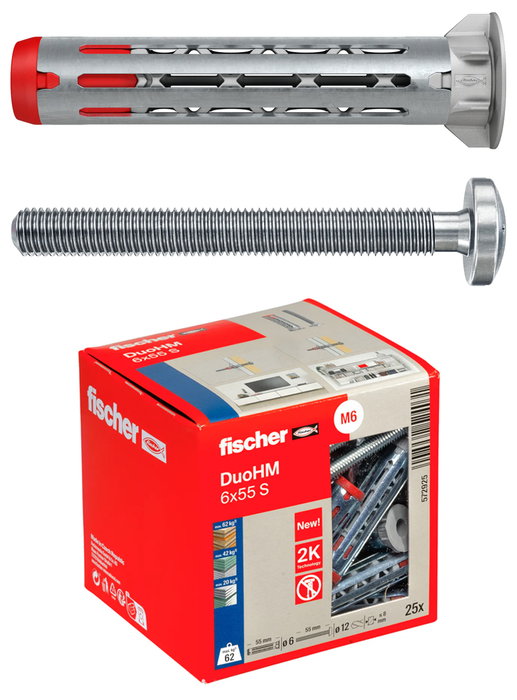 Fischer DuoHM 6x55 S TX (25 unidades) Fischer DuoHM 6x55 S TX (25 unidades)