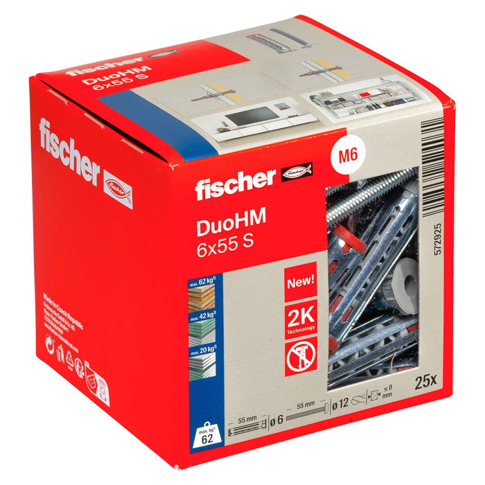Fischer DuoHM 6x55 S TX con Tornillo Fischer DuoHM 6x55 S TX con Tornillo