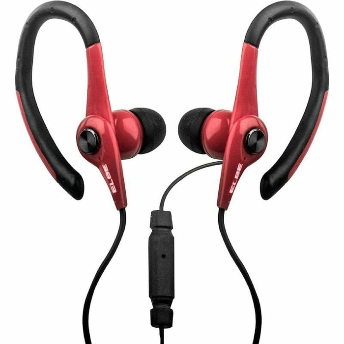 Elbe AU-107-MIC Auriculares Deportivos con Micrófono Rojos y Negros