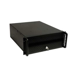 Unykach Caja Rack 19" 4U Negro - Caja de Servidor 4 Unidades, Ventiladores 4, USB, 19 Pulgadas (4U), Certificación CE/RoHS