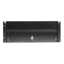 UNYKAch Chasis Rack 4U 19" UK 4129 Negro - Estante Servidor ATX con Cierre Frontal de Llave, Filtro Anti-Polvo y 2 Puertos USB 2.0