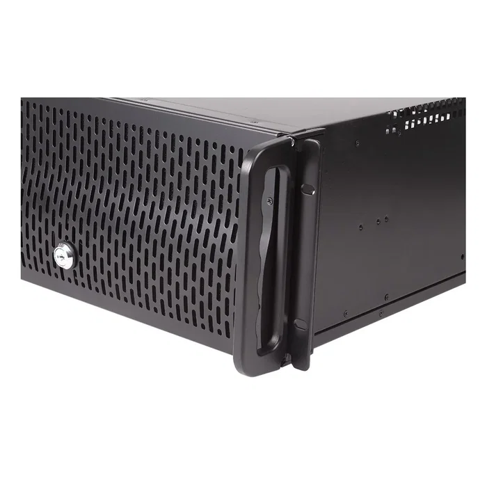 UNYKAch Chasis Rack 4U 19" UK 4129 Negro - Estante Servidor ATX con Cierre Frontal de Llave, Filtro Anti-Polvo y 2 Puertos USB 2.0