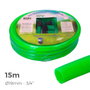 Edm Kit manguera de jardín estándar de 15 m, 3/4 pulg, verde fluorescente