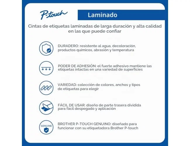 Brother TZe-S251 Cinta Laminada Superadhesiva 24mm x 8m Negro sobre Blanco Brother TZe-S251 Cinta Laminada Superadhesiva 24mm x 8m Negro sobre Blanco