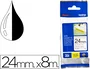 Brother TZe-S251 Cinta Laminada Súper Adhesiva Negro sobre Blanco 24mm x 8m