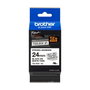 Brother TZe-S251 Cinta Laminada Súper Adhesiva Negro sobre Blanco 24mm x 8m