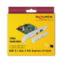 DeLOCK 90299 Tarjeta PCIe x4 con 1x USB Type-C y 1x USB Type-A USB 3.2 Gen 2