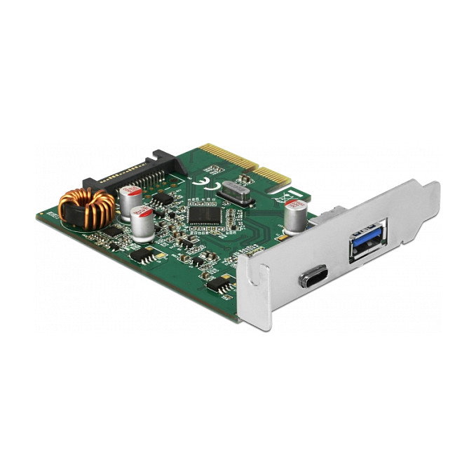 DeLOCK 90299 Tarjeta PCIe x4 con 1x USB Type-C y 1x USB Type-A USB 3.2 Gen 2