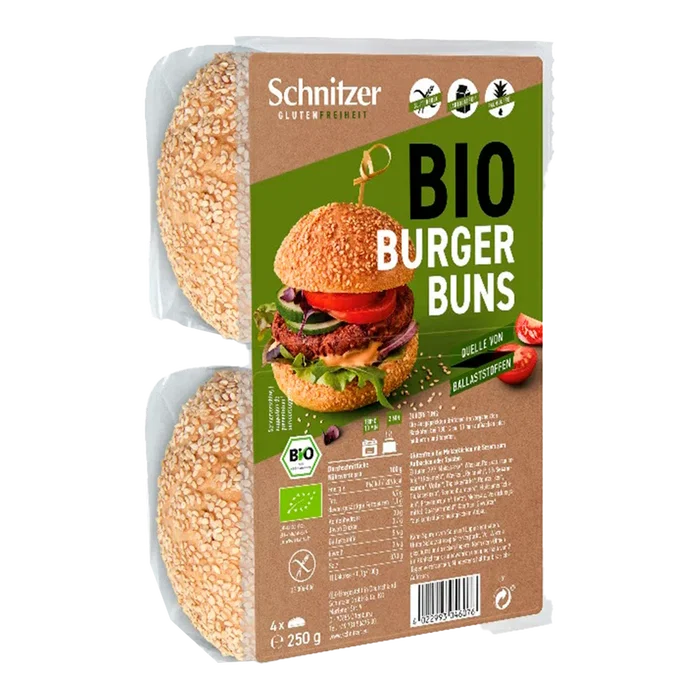 SCHNITZER Panecillo Hamburguesa Sin Gluten 4 Unidades x 62.5 G SCHNITZER Panecillo Hamburguesa Sin Gluten 4 Unidades x 62.5 G