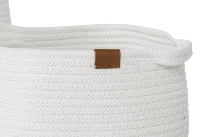 DKD Home Decor Set de 3 Cestas de Algodón con Asas Blanco