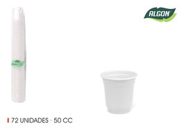 Algon Set-72 Vaso Chupito Plástico 50cc (18 Unidades)