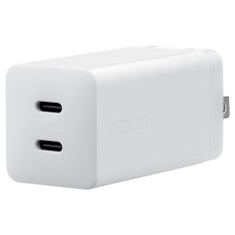 ASUS AC65-05 Cargador USB-C Universal 65W GaN Power Delivery 3.0 Blanco - Carga Rápida 2 Puertos