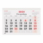 Dohe Calendario de Sobremesa Faldilla 30x21cm Números Grandes 2026