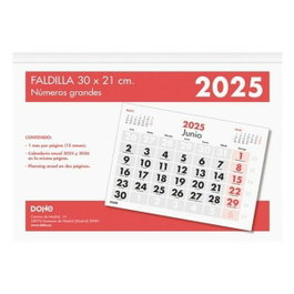 Dohe Calendario de Sobremesa Faldilla 30x21cm Números Grandes 2026